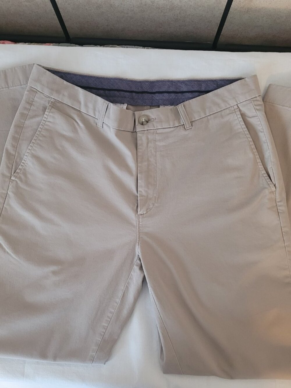 Khaki Pants Flat Front Tan Rowm Mens Size 36